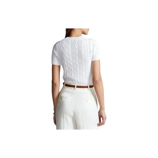 天生大美女，气质麻花针织衫。小标刺绣圆领短袖针织毛衣E040488 商品图8