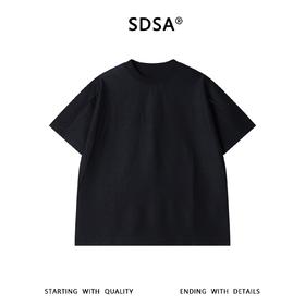 SDSA男装2026新款高贵轻奢潮牌休闲舒适纯色圆领短袖T恤百搭宽松
