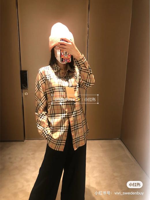 巴宝莉 格纹衬衫女款织带系列 商品图7