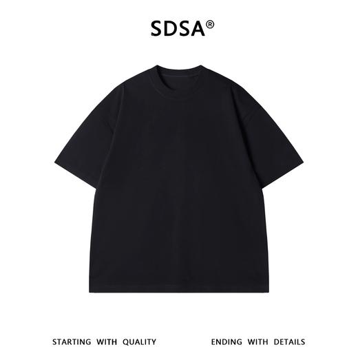 SDSA男装2026新款高贵轻奢小众纯色基础款圆领短袖T恤百搭时尚 商品图0