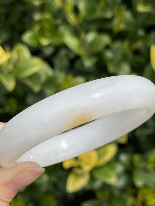 金沁白玉半圆粗条手镯，顺丰包邮 商品图13