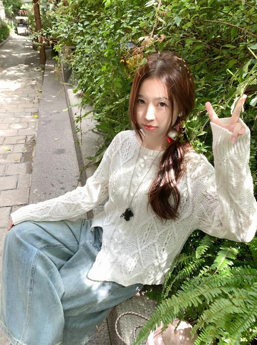 <曾小咸推荐>4.6现货秒杀 ！微信超特价！韩系不规则镂空针织衫 日常189.99 立减100 秒杀89.99！！ 商品图6