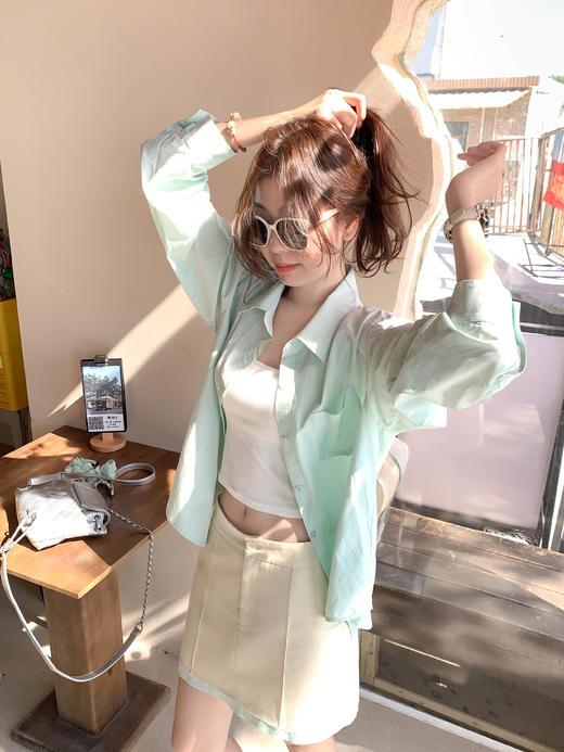 <曾小咸推荐>4.5现货秒杀 ！微信超特价！韩系薄款长袖衬衫 日常199.99 立减110 秒杀89.99！！ 商品图7