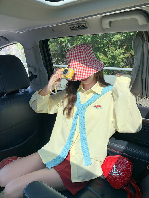 <曾小咸推荐>4.6现货秒杀 ！微信超特价！韩系多巴胺刺绣衬衫 日常169.99 立减90 秒杀79.99！！ 商品图9