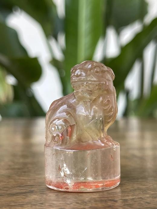 水晶雕瑞狮钮圆形印章，顺丰包邮 商品图7