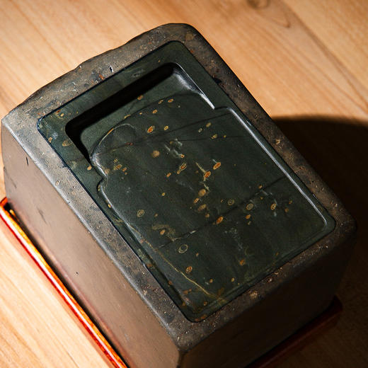 南北朝佛造像古砖镶嵌歙石制砚 商品图2