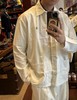 F040540春秋新款男士新中式国风盘扣翻领灯芯绒夹克外套 商品缩略图12
