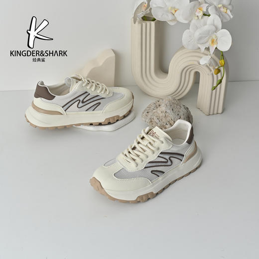经典鲨2026年夏季专柜新品男士薄款网面透气跑步休闲鞋KF20-626021 商品图1