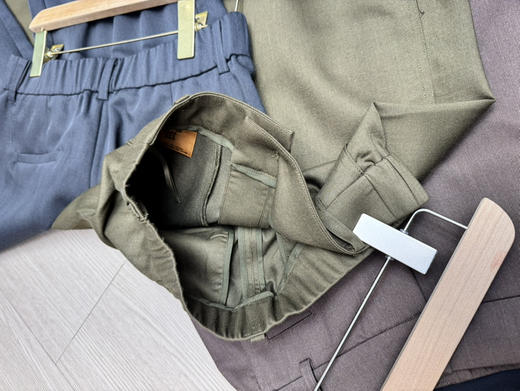 原单新款天丝羊毛混纺九分阔腿直筒裤 商品图7