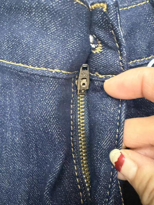 F040506春夏新款水洗麻牛仔混纺高腰阔腿五分牛仔裤 商品图13