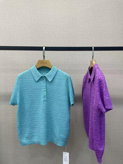 亚麻羊毛彩色POLO衫 商品图2