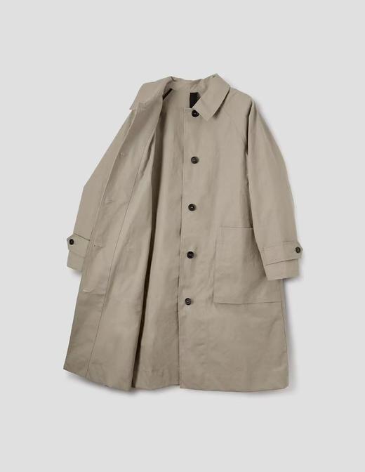 MHL 26SS 砂灰色/象褐色防泼水斜纹棉MAC工装长外套 商品图5