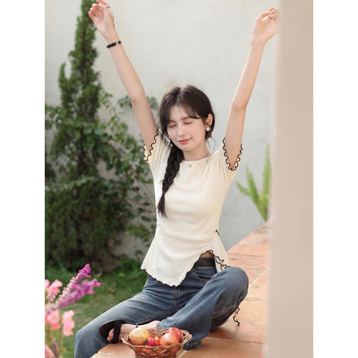 鹿向南【0407/00:00新品】白色T恤 商品图1