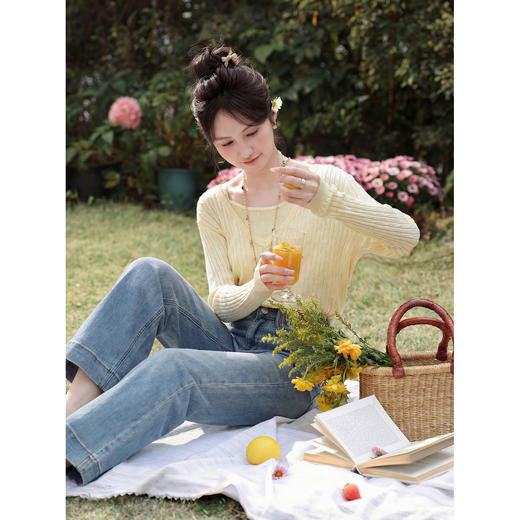 鹿向南【0407/00:00新品】蓝色牛仔裤 商品图1