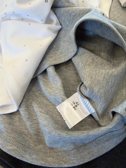 F040507日常简约休闲通勤重工烫钻圆领正肩版型短袖T恤 商品图14