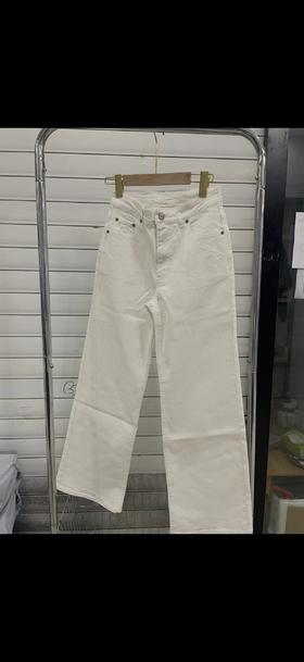 F040505春季新款休闲宽松日常通勤牛仔阔腿牛仔长裤