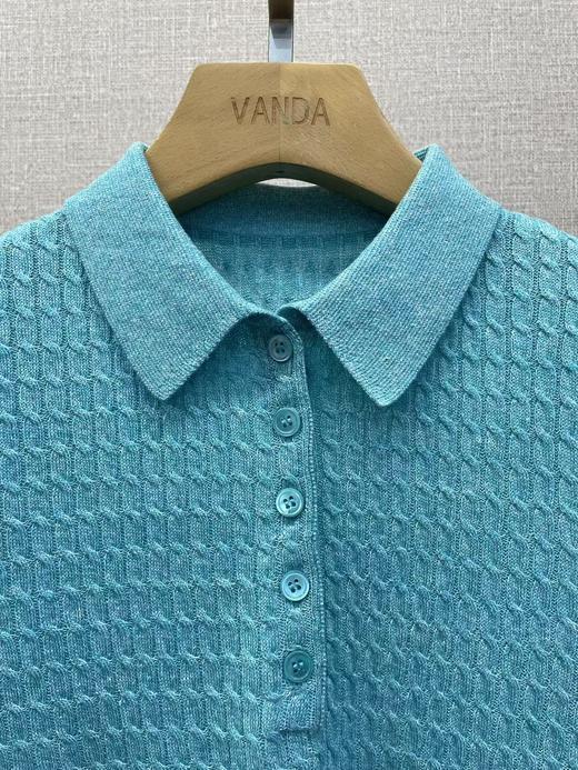 亚麻羊毛彩色POLO衫 商品图3