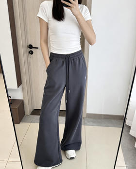 小马抽绳微喇慵懒松弛感阔腿裤卫裤