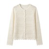 100%Baby小山羊绒~圆领镂空羊绒开衫女百搭针织外套BABY260618 商品缩略图3