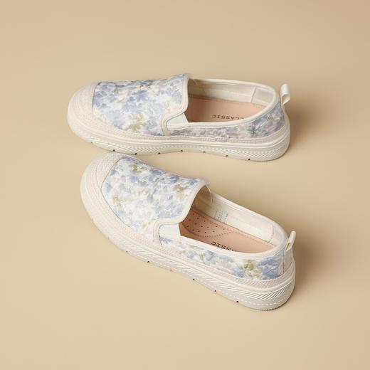 新款编织刺绣气质舒适透气单鞋繁花轻盈平底渔夫鞋W137 商品图1