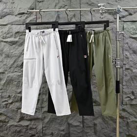 F040528男士梭织长裤春季新款基础健身运动松紧腰绳设计直口裤