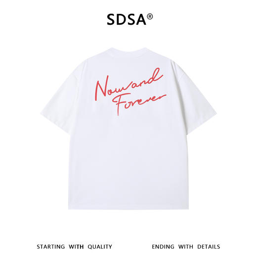SDSA男装2026新款小字母签名印花短袖T恤简约宽松圆领休闲上衣 商品图1
