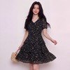 奢姿大码女装2026夏季减龄荷叶边V领连衣裙胖妹妹碎花蛋糕裙子9962860131 商品缩略图3