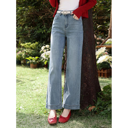 鹿向南【0407/00:00新品】蓝色牛仔裤 商品图0