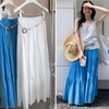 【棉麻半身裙女】夏季新款 遮胯显瘦飘逸拖地长裙 超大裙摆日系文艺  商品缩略图0