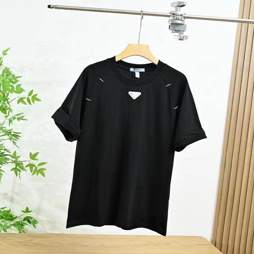 F040531夏季新品宽松版型纯棉插肩短袖男女情侣同款T恤 商品图4