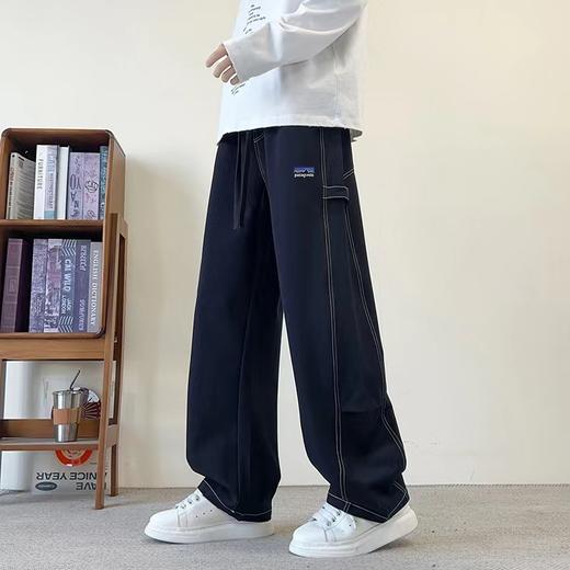 F040520春夏季新款柔软舒适情侣款户外休闲百搭拖地牛仔工装裤 商品图2