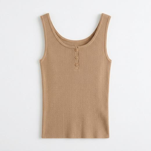 叠穿进阶版~康赛妮单排扣丝羊绒背心女修身无袖上衣KSYR260620 商品图5