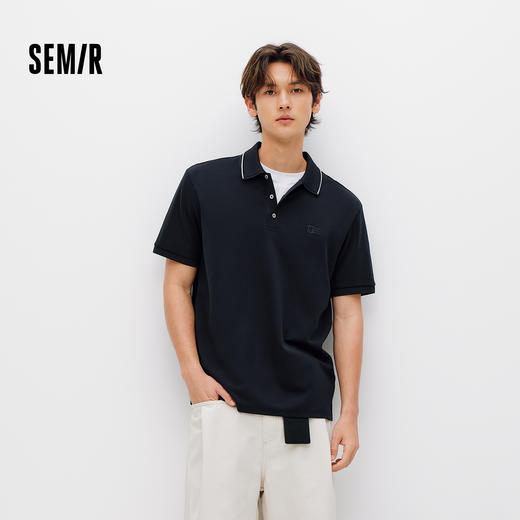 森柔棉|商场同款森马POLO衫男夏条纹扁机翻领针织衫2026新款上衣 商品图1
