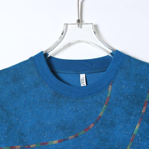 SDSA男装2026新款轻奢潮牌时尚满天星彩色明线圆领短袖T恤百搭 商品图2