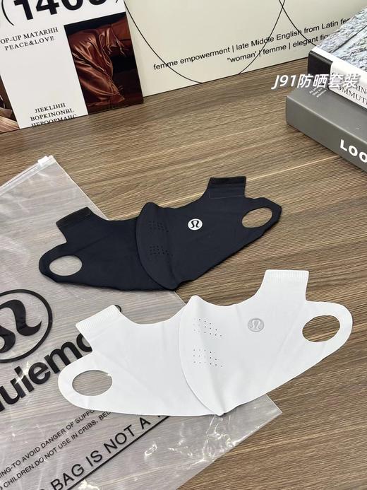 F040536新款可拆卸冰丝空顶帽冰丝防晒面罩二合一套装 商品图1