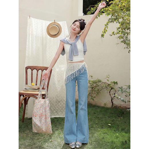 鹿向南【0407/00:00新品】蓝色牛仔裤 商品图0