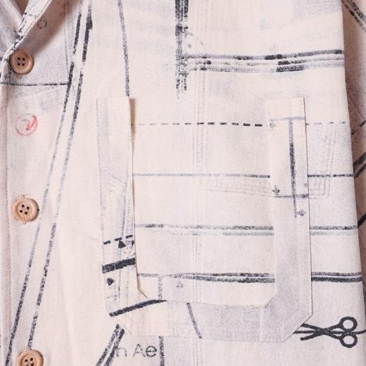 SDSA男装2026新款高贵轻奢小众设计服装纸样印花设计短袖衬衫百搭 商品图4