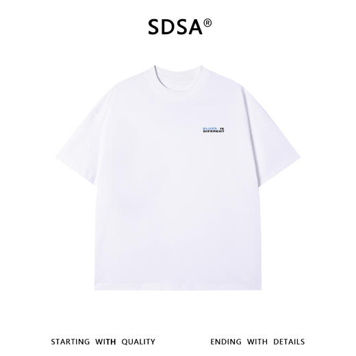 SDSA男装2026新款轻奢美式潮牌双面撞色印花字母圆领短袖T恤百搭 商品图0