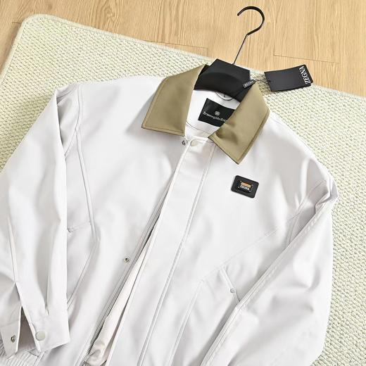 F040530春季新款男士休闲通勤铆钉口袋金属袖口按扣翻领夹克 商品图9