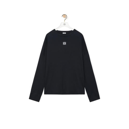 LOE-T 黑色螺纹打底长袖 商品图0