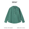 SDSA男装2026新款高贵轻奢日系褶皱刺绣纯色连帽长袖衬衫百搭舒适 商品缩略图0