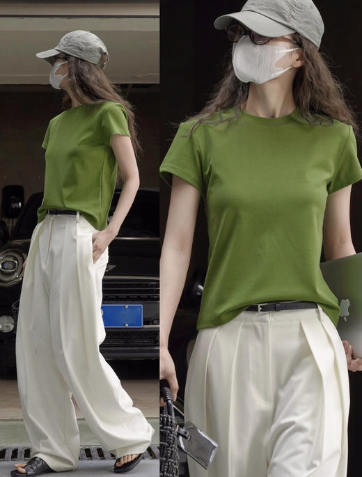 生命力牛油果绿短袖 商品图8