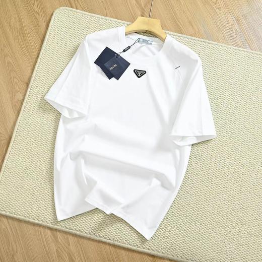 F040531夏季新品宽松版型纯棉插肩短袖男女情侣同款T恤 商品图8