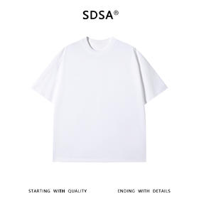 SDSA男装2026新款高贵轻奢美式胸前小字母印花圆领短袖T恤百搭潮