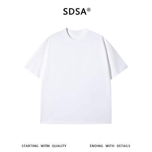 SDSA男装2026新款高贵轻奢美式胸前小字母印花圆领短袖T恤百搭潮 商品图0