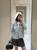 蒙口新款进出专柜同步可拆卸帽软水洗嬉皮牛仔外套 商品缩略图2