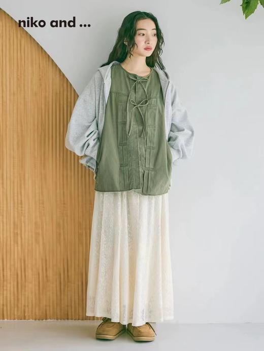 F040502春夏新款复古系带毛边牛仔无袖马甲新中式通勤外搭上衣 商品图5