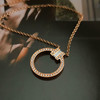 【95新】Tiffany & Co.蒂芙尼Tiffany T 系列玫瑰金满钻方钻圆形项链 链长约45.5cm女士230326NJS09 商品缩略图3