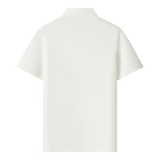 190G新华夫格无缝科技纯色二级贴胶布领短袖（四合扣）  ZT-998# 商品图4