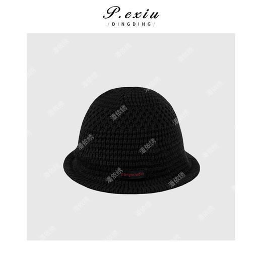 04-2潘依绣丁丁宠粉PanYiXiu/潘依绣秋冬氛围感穿搭时髦洋气针织毛线帽 CF1305 商品图1